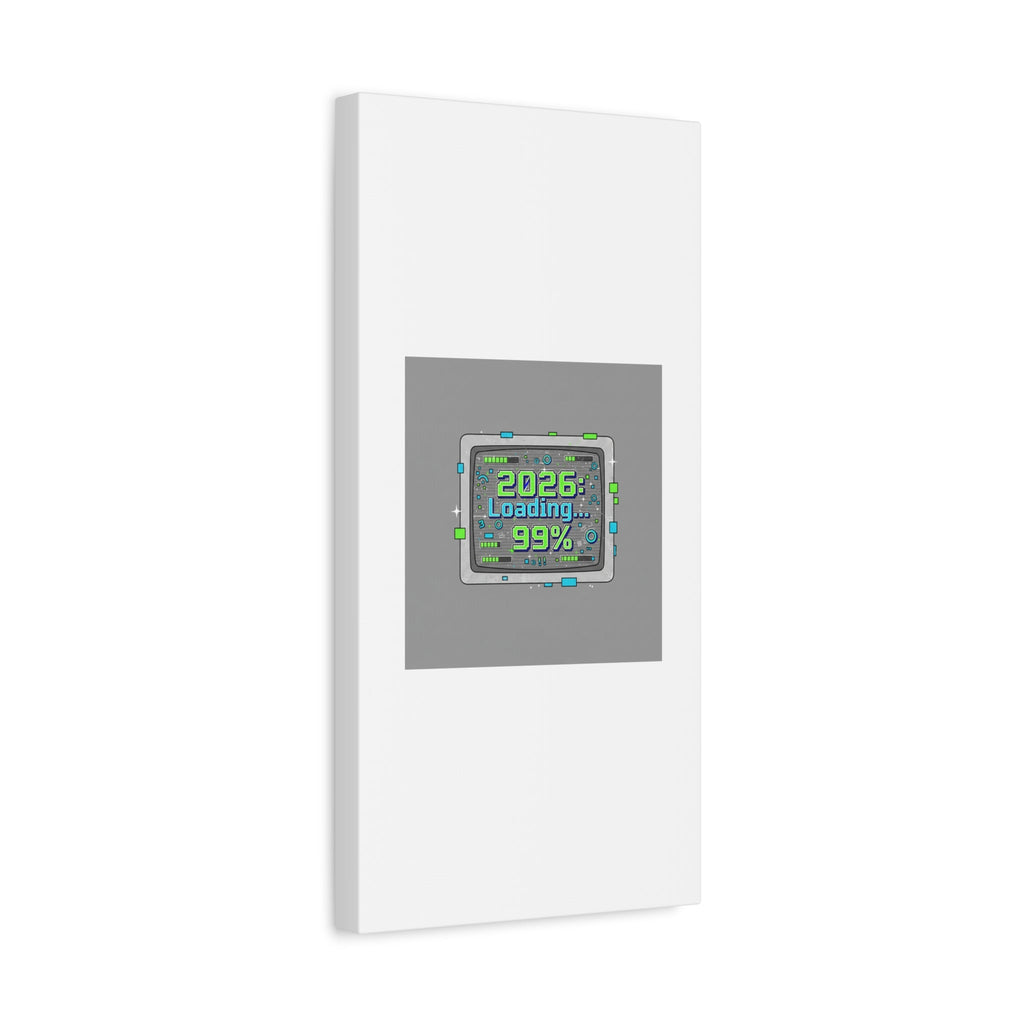 2026 Loading 99% Canvas | NYE countdown, retro system interface