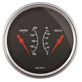 AutoMeter Gauge Dual Wtmp & Volt 3-3/8in. 250 Deg. F & 18V Elec Designer Black 1430