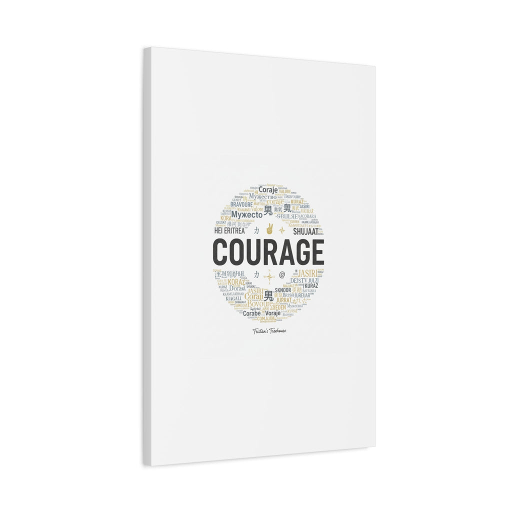 Courage Word Cloud Canvas | Fresh-Start Minimalism art print