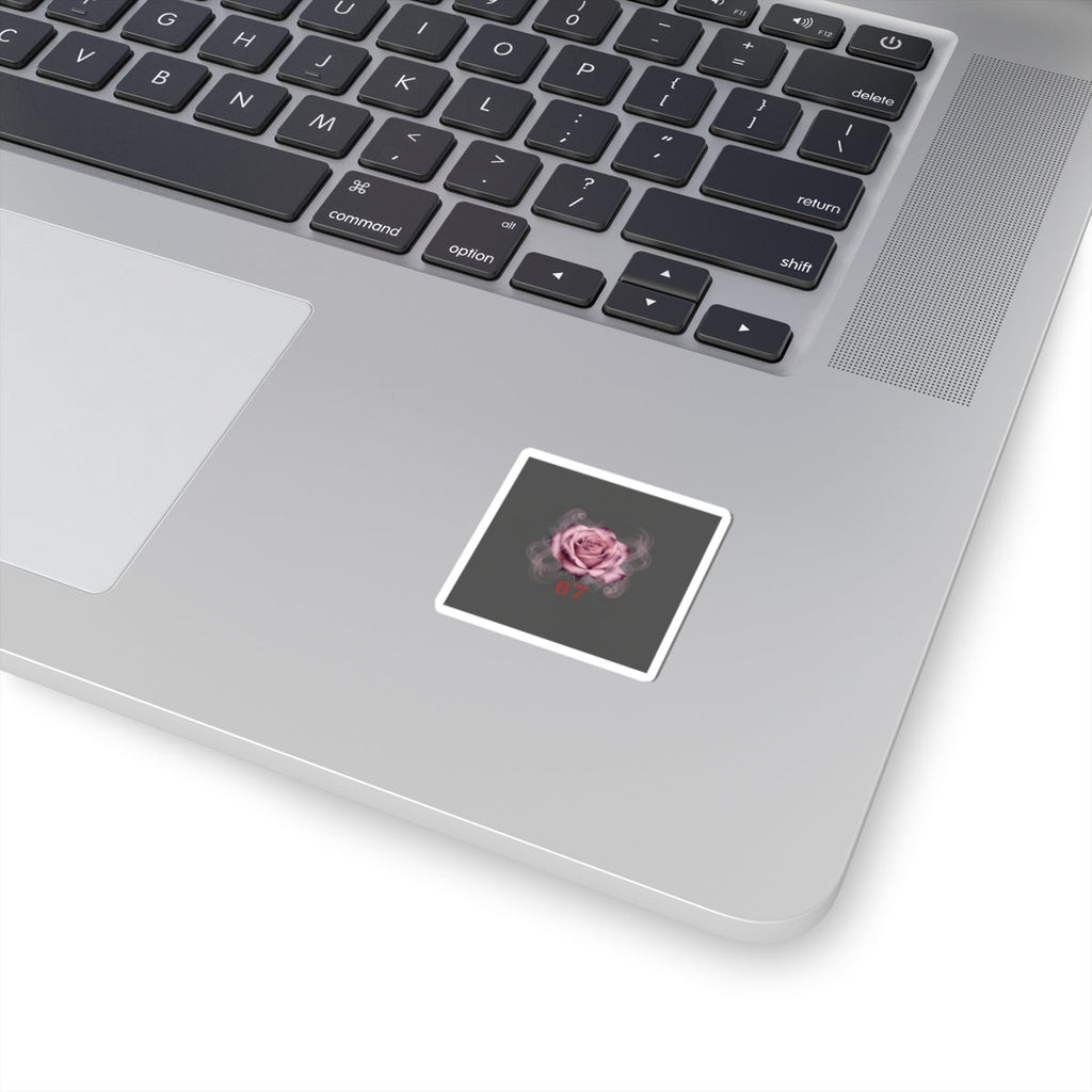 Moon Rose Kiss-Cut Stickers | Romantic Gothic Lite, soft goth floral