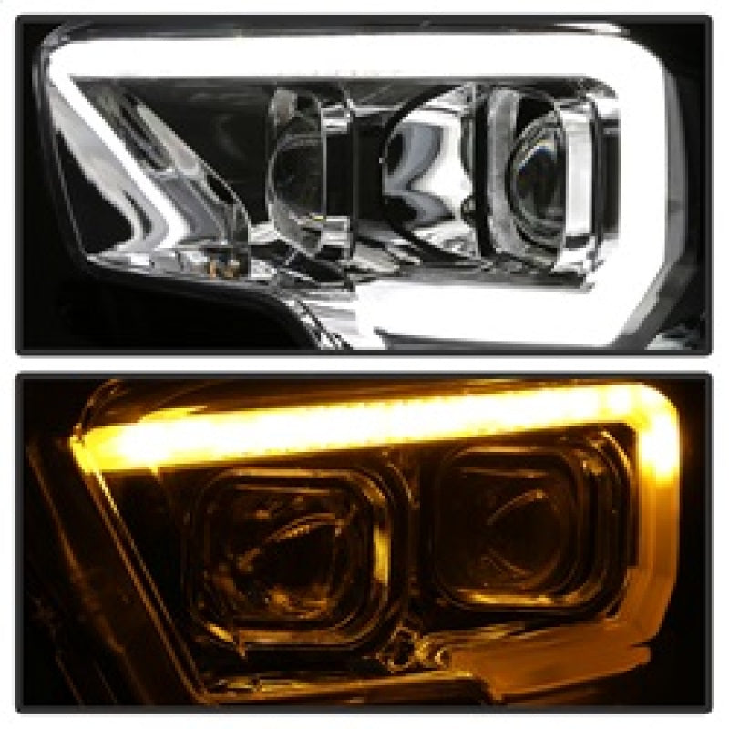SPYDER xTune Toyota Tacoma 16-18 DRL Light Bar Projector Headlights - Chrome PRO-JH-TTA16-LBDRL-C 9039263