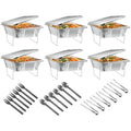 36Pcs Disposable Chafing Dish Buffet Set Food Warmers For Party Buffet Server Catering Supplies With Covers Utensils Half Size Food Pans For Parties E - PhishStones Products