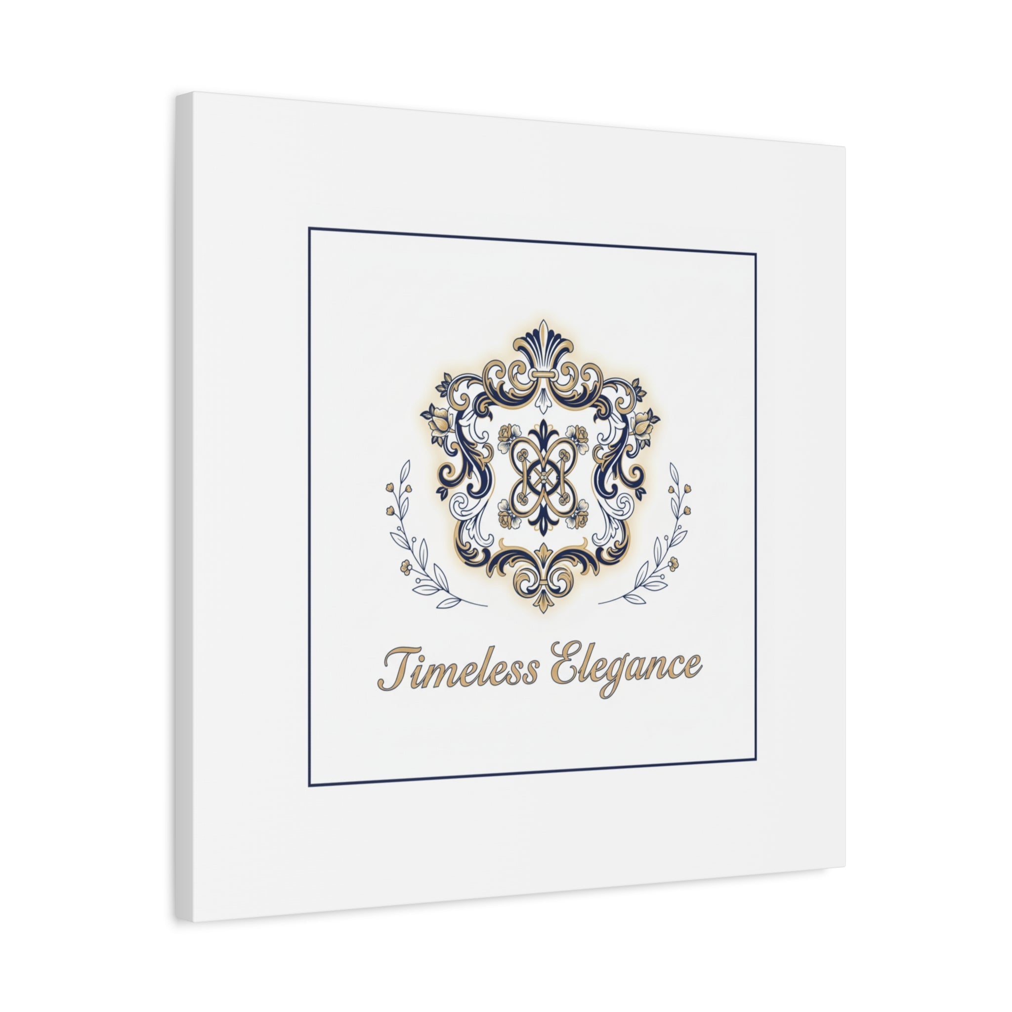 Ornate Brooch Emblem Canvas | Vintage Formalwear Accents, Baroque Print