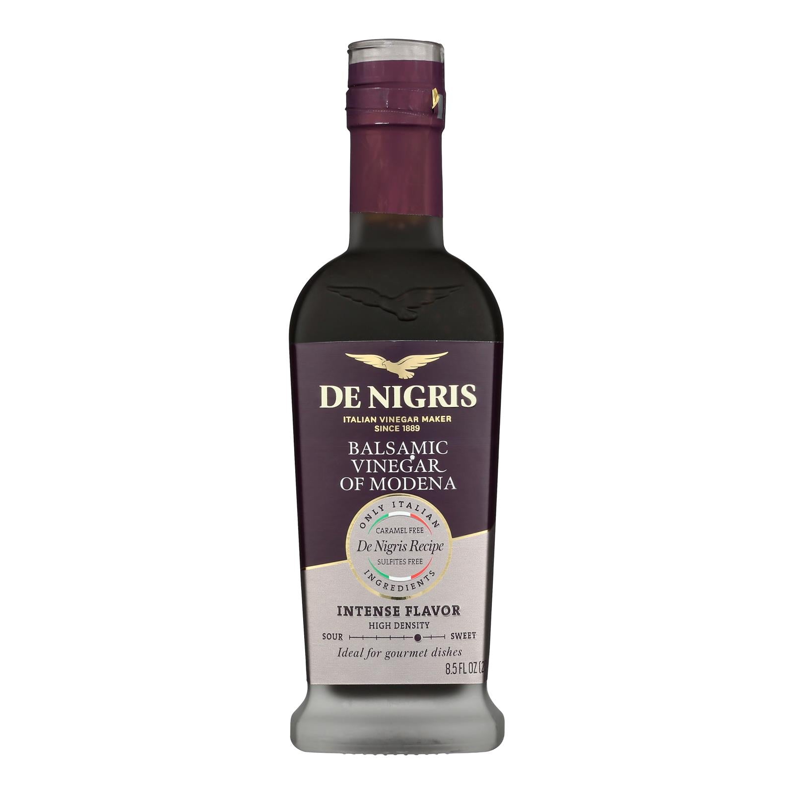De Nigris Platinum Eagle Balsamic Vinegar of Modena, Case of 6, 8.5 Fluid Ounce