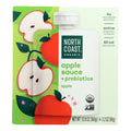 North Coast Organic Apple Sauce with Probiotics, Case of 6, 4 Count, 3.2 Ounce