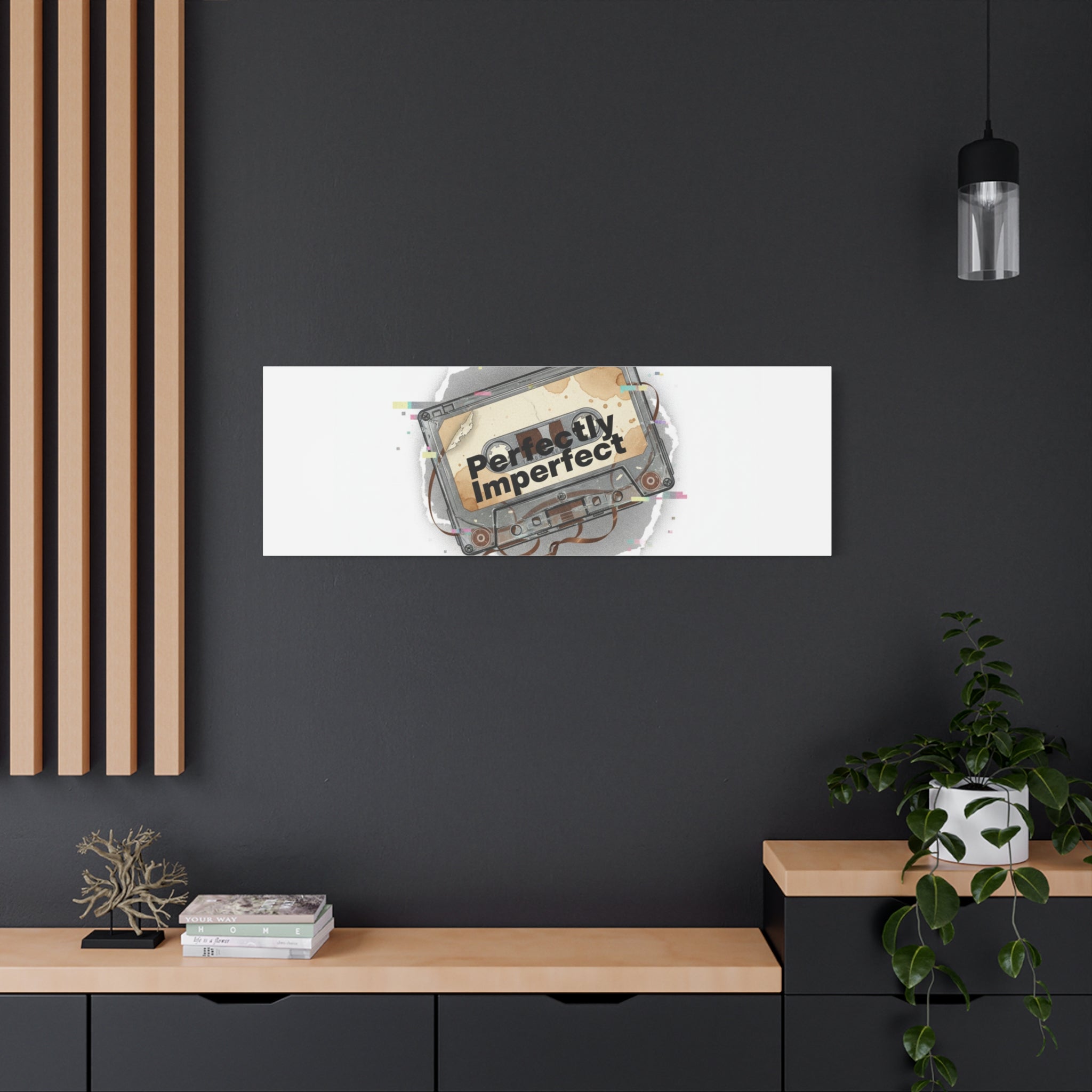 Perfectly Imperfect Cassette, Canvas Print | Analog Error, glitch art static