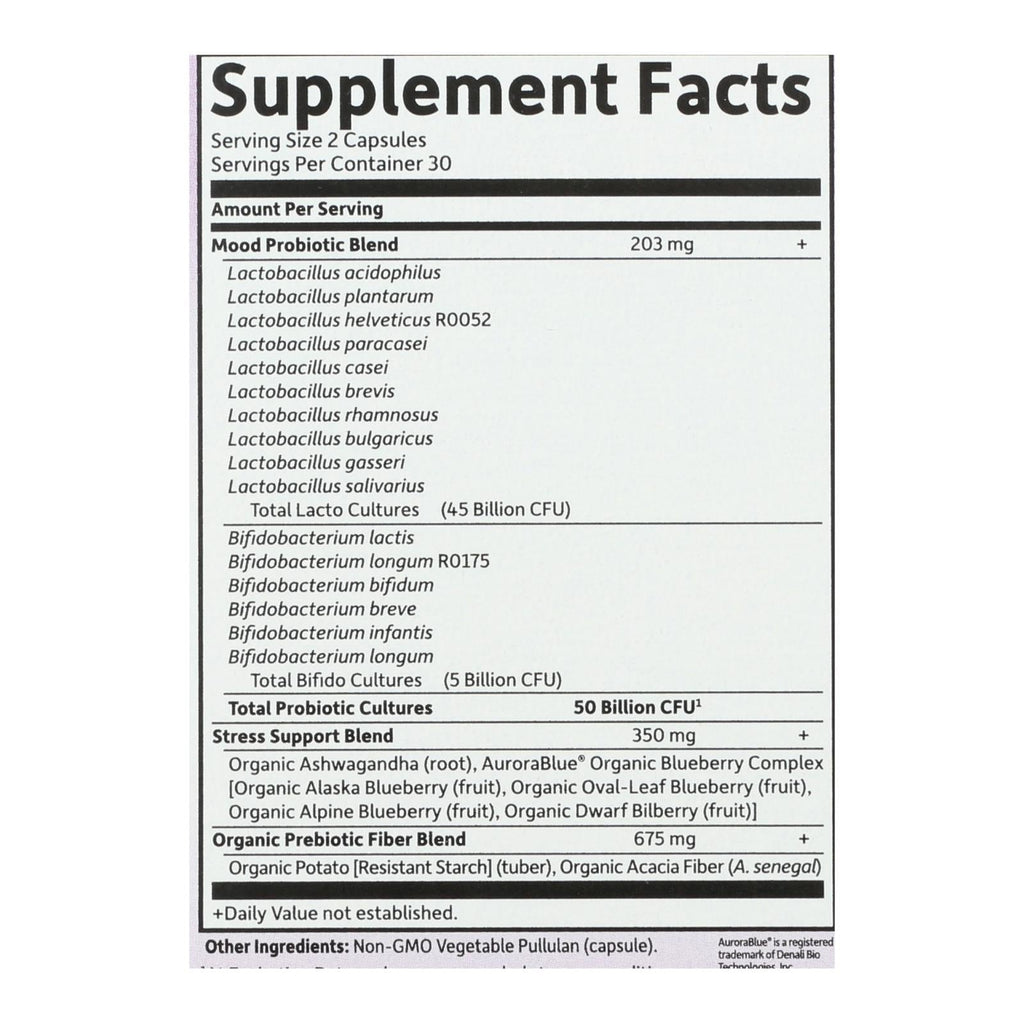 Garden of Life Dr. Formulated Probiotics Mood+, 60 Vegetarian Capsules