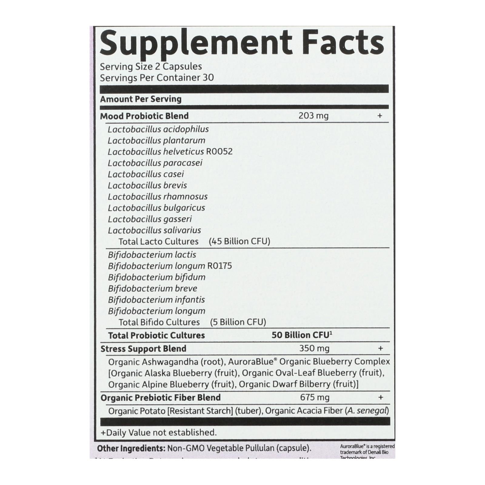 Garden of Life Dr. Formulated Probiotics Mood+, 60 Vegetarian Capsules