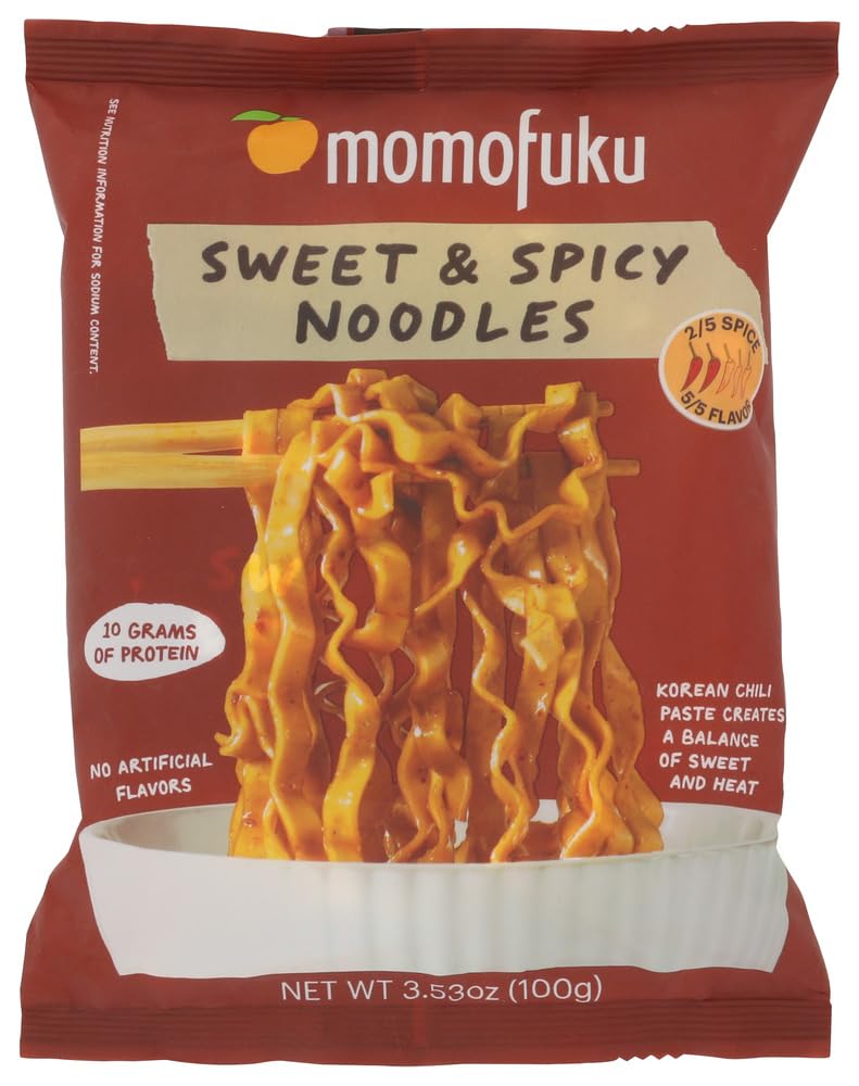 Momofuku Sweet and Spicy Noodles, Case of 12, 3.53 oz Packs