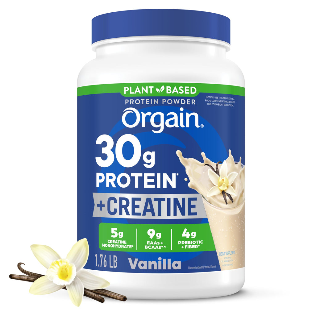 Orgain Vanilla Creatine Protein Powder, 28.2 oz Container