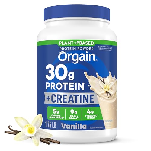 Orgain Vanilla Creatine Protein Powder, 28.2 oz Container