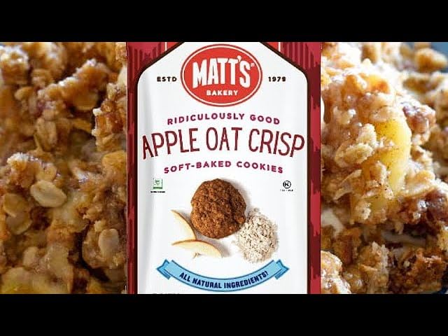 Matt's Cookies Apple Oat Crisp Cookies, Case of 6, 10.5 Ounce