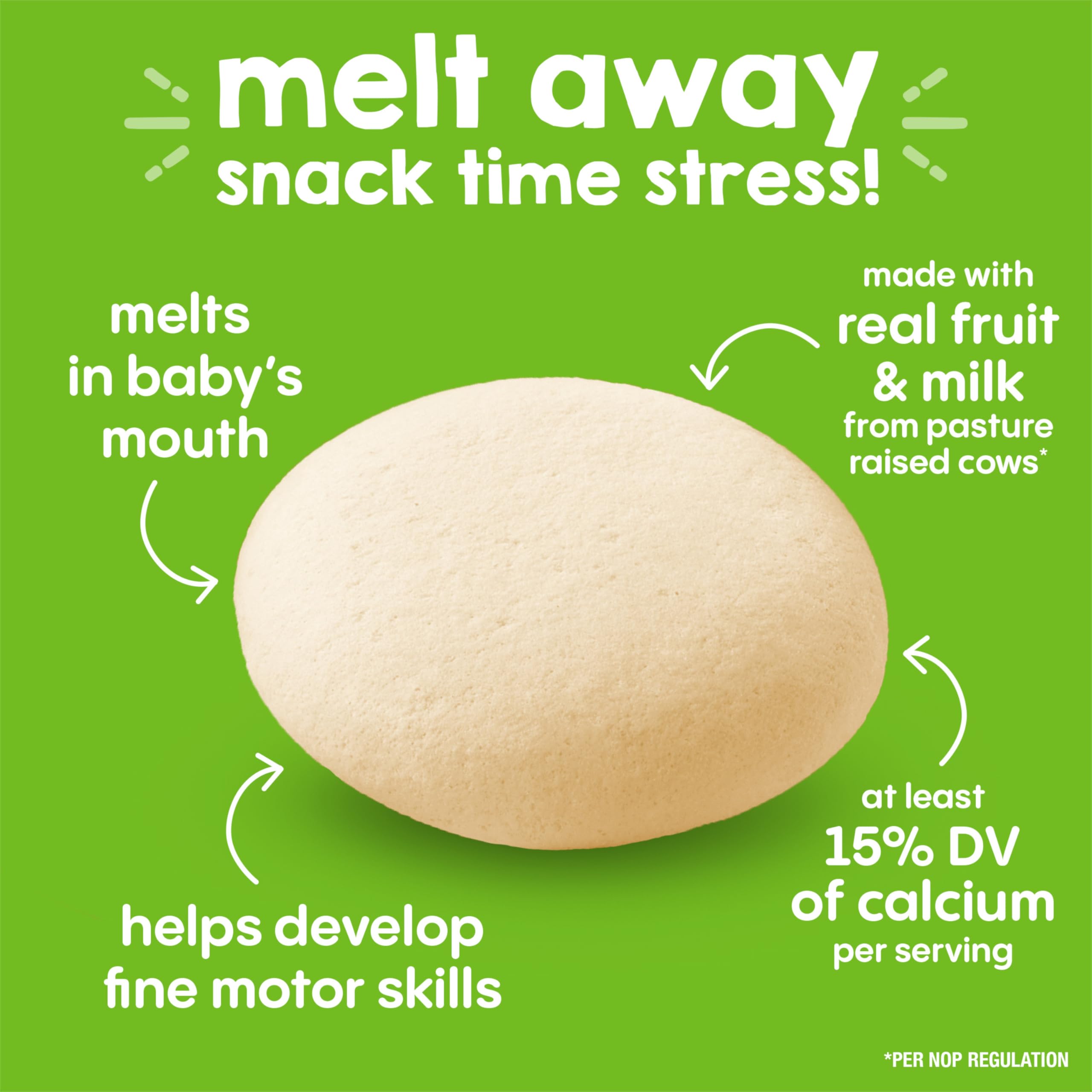 Happy Baby Organics Strawberry Yogis Yogurt Melts, Case of 8, 1 oz Bags