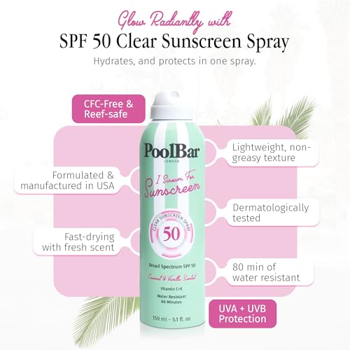 Poolbar SPF 50 Sunscreen Spray, 5.1 Ounce