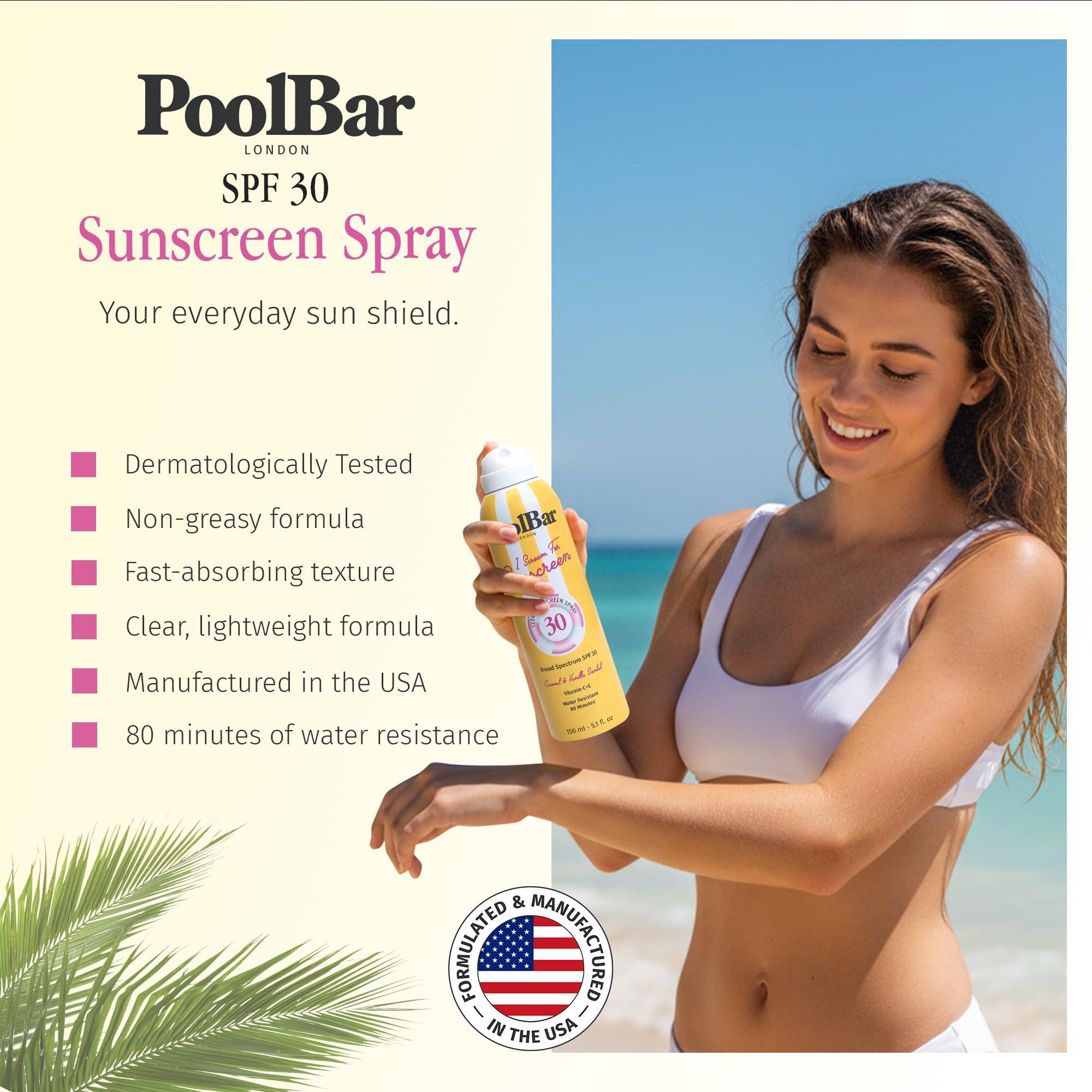 Poolbar SPF 30 Sunscreen Spray, 5.1 oz