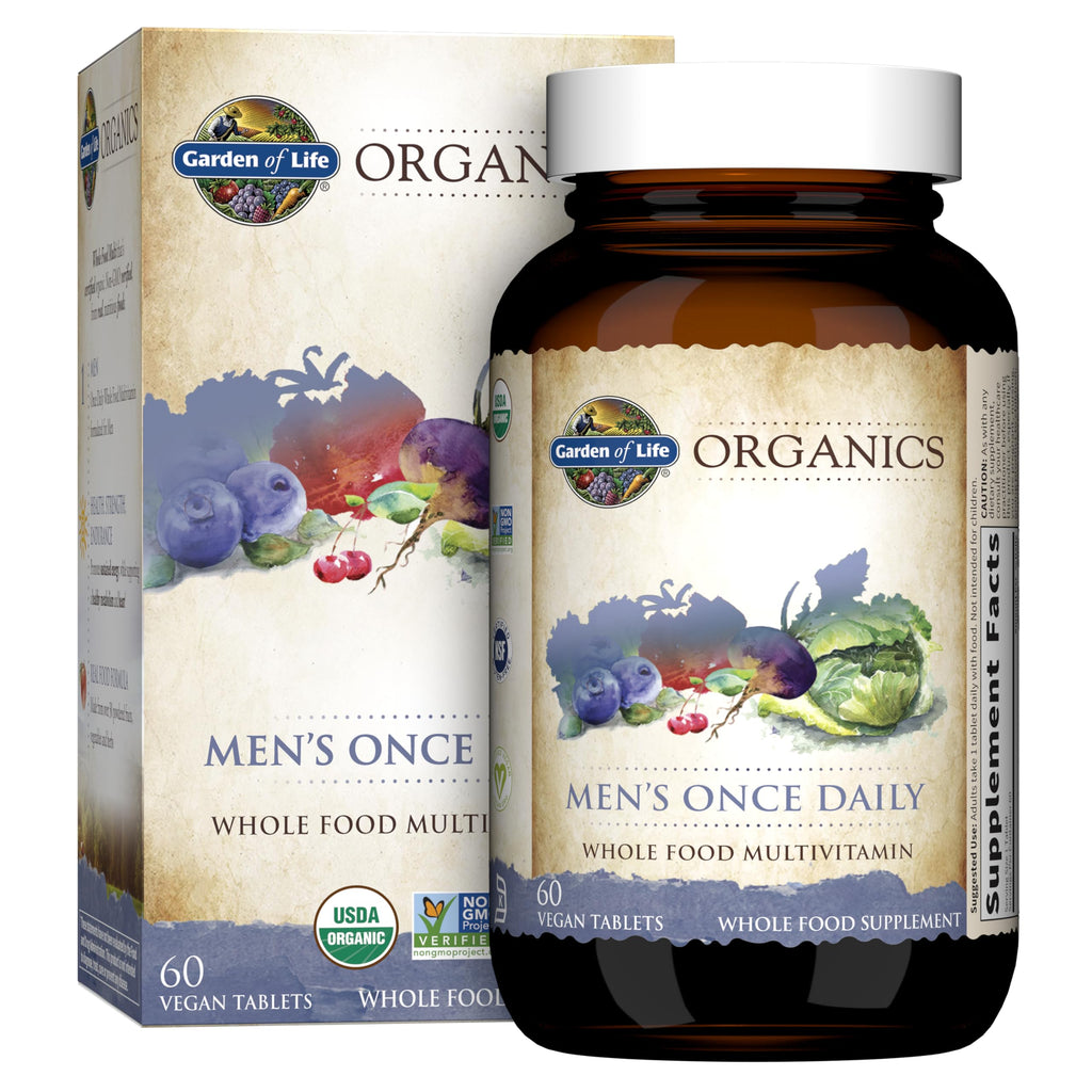 Garden of Life mykind Organics Men's Once Daily Multivitamin, 60 Vegan Tablets
