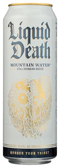 Liquid Death Still Mountain Water, Case of 12, 19.2 Fluid Ounce Cans