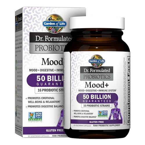 Garden of Life Dr. Formulated Probiotics Mood+, 60 Vegetarian Capsules