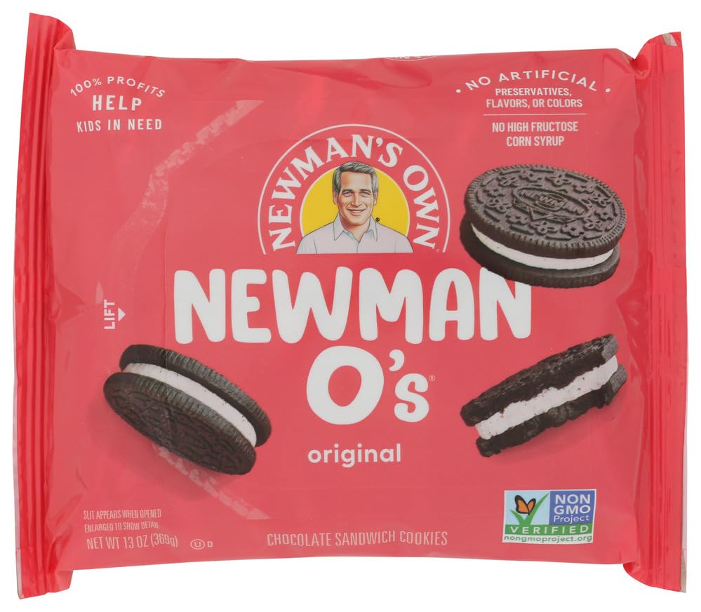 Newman's Own Original Chocolate Sandwich Cookies, Case of 8, 13 Ounce Packages