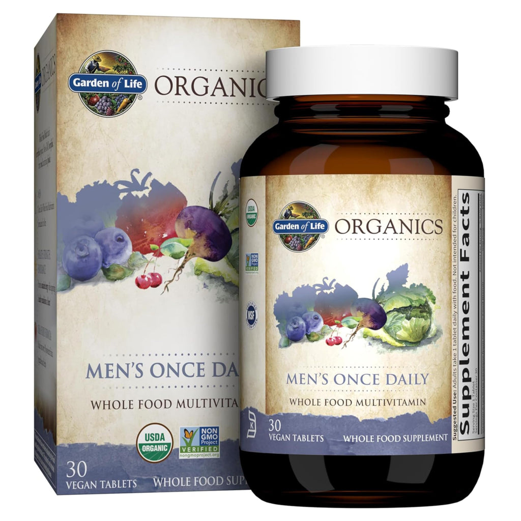 Garden of Life mykind Organics Men's Once Daily Multivitamin, 30 Vegan Tablets
