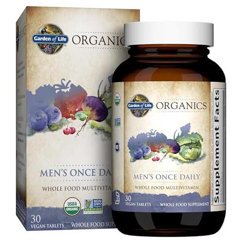 Garden of Life mykind Organics Men's Once Daily Multivitamin, 30 Vegan Tablets