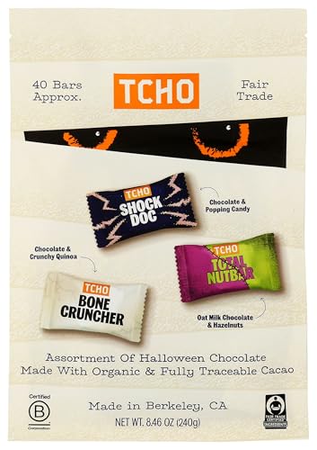 TCHO Chocolate Fright Bites Halloween Chocolate, Case of 6, 8.46 Ounce