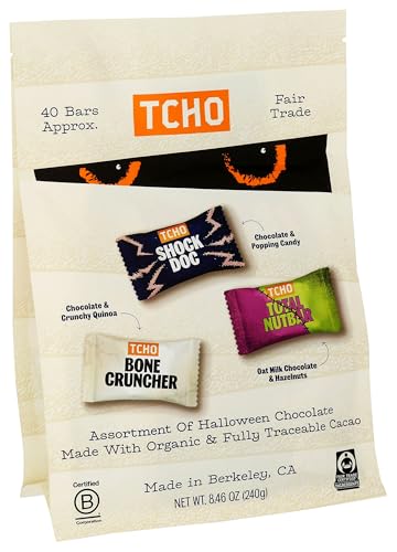 TCHO Chocolate Fright Bites Halloween Chocolate, Case of 6, 8.46 Ounce