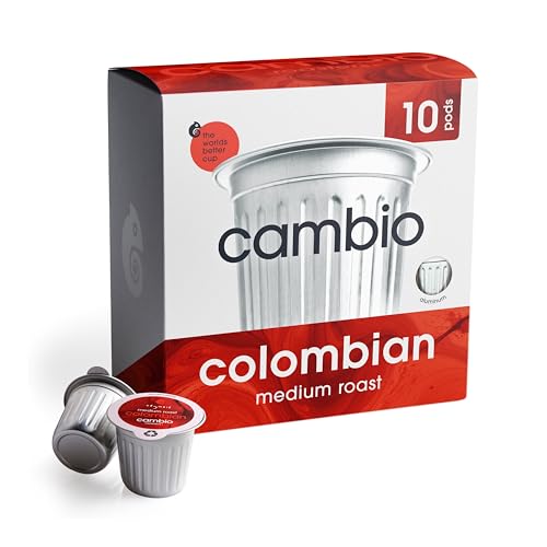 Cambio Roasters Organic Colombian Medium Roast Coffee, Case of 6, 10 Count