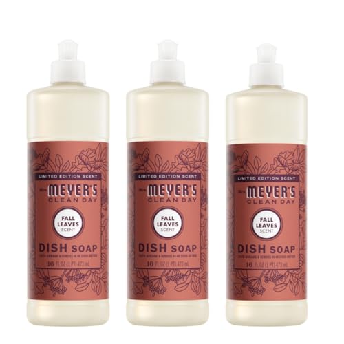 Mrs. Meyer's Clean Day Fall Leaves Liquid Dish Soap, Case of 6, 16 fl oz