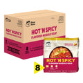 A-Sha Foods Hot Spicy Ramen Noodle Soup Packets, Case of 8, 11.3 oz