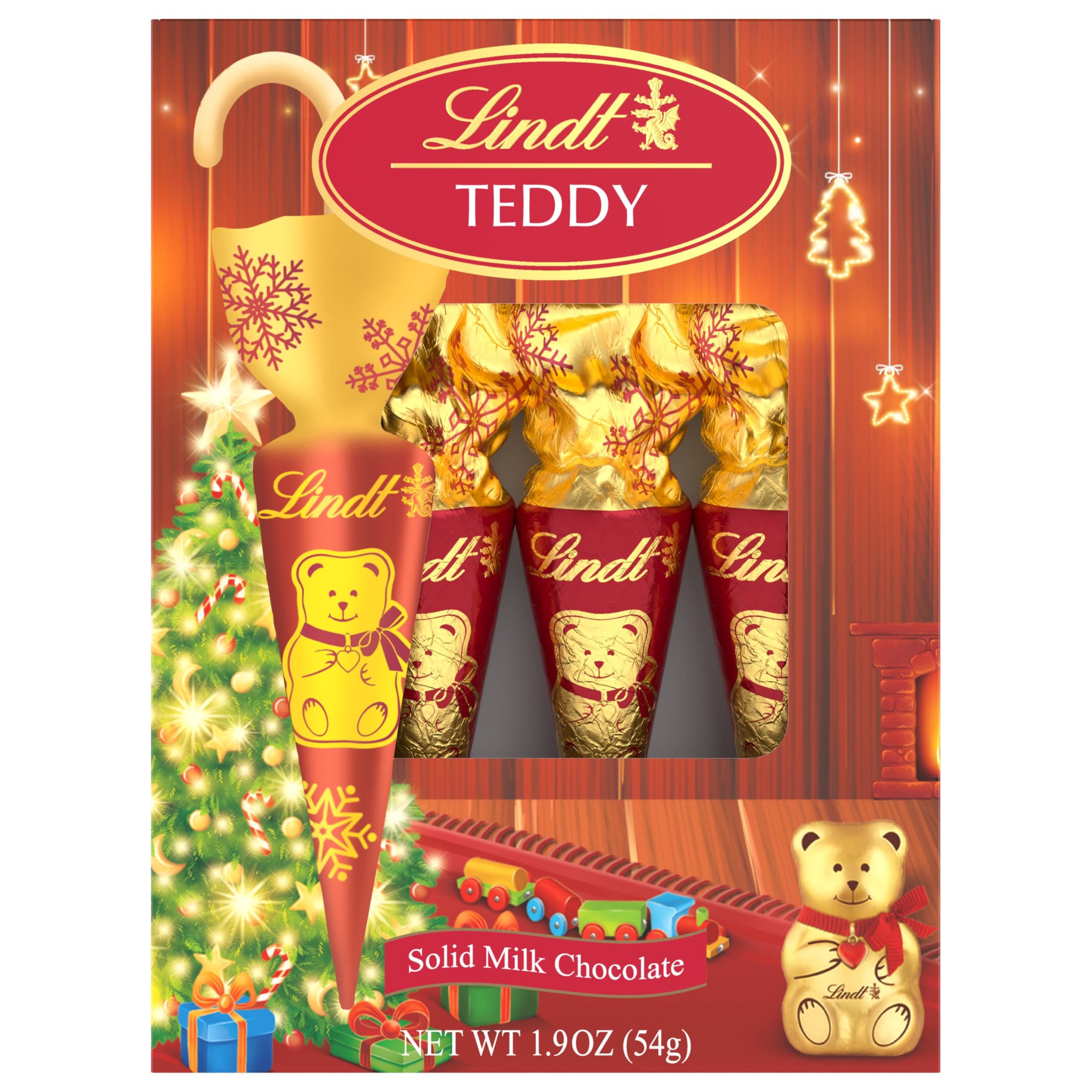 Lindt Milk Chocolate Solid Teddy, Case of 18, 1.9 Ounce Pieces
