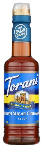 Torani Sugar Free Brown Sugar Cinnamon Coffee Syrup, Case of 4, 12.7 Fluid Ounces