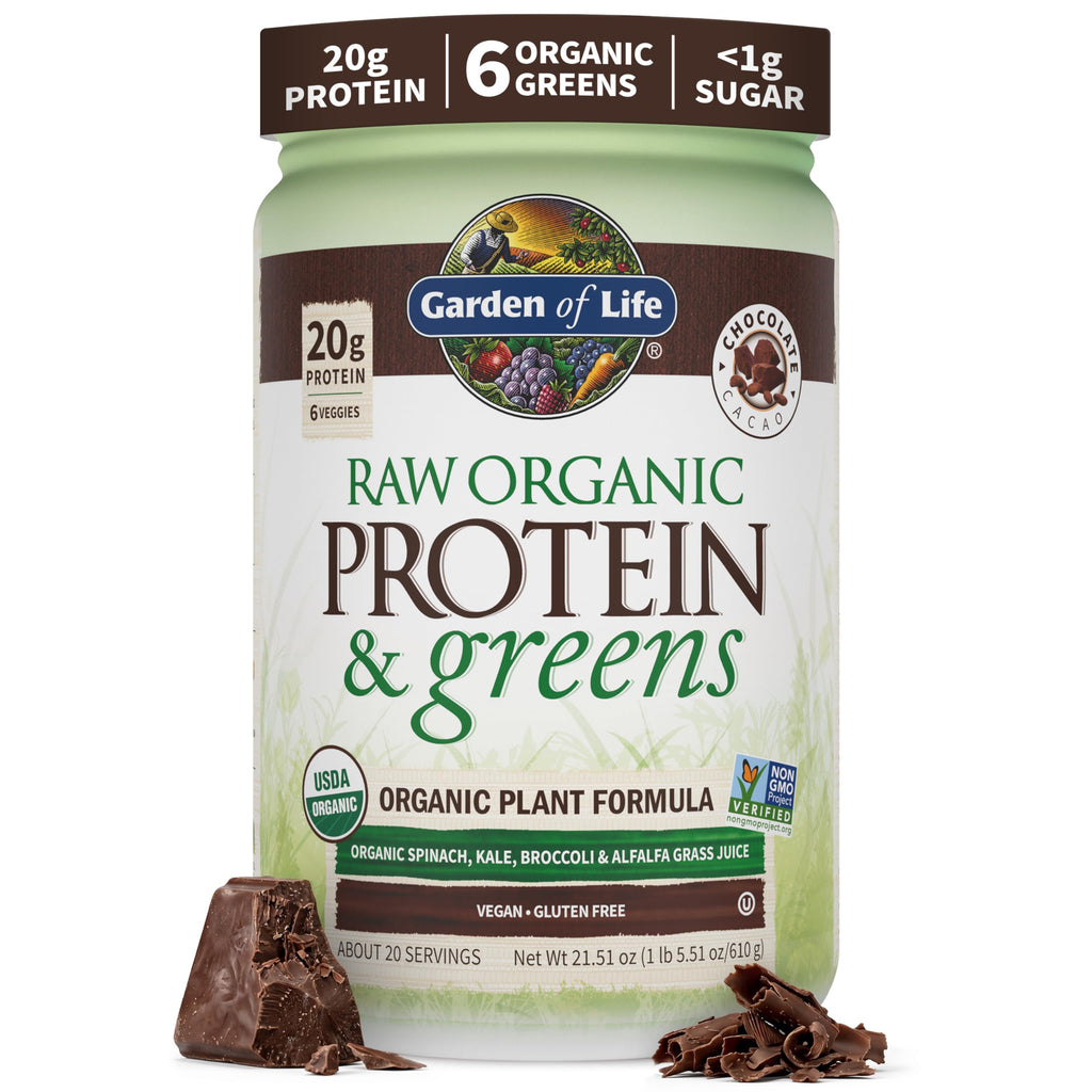 Garden of Life Raw Organic Protein and Greens Chocolate, 21.51 oz