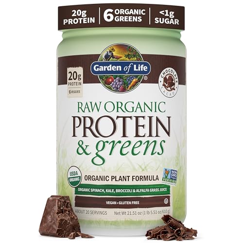 Garden of Life Raw Organic Protein and Greens Chocolate, 21.51 oz