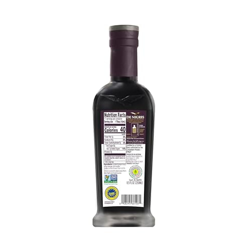 De Nigris Platinum Eagle Balsamic Vinegar of Modena, Case of 6, 8.5 Fluid Ounce