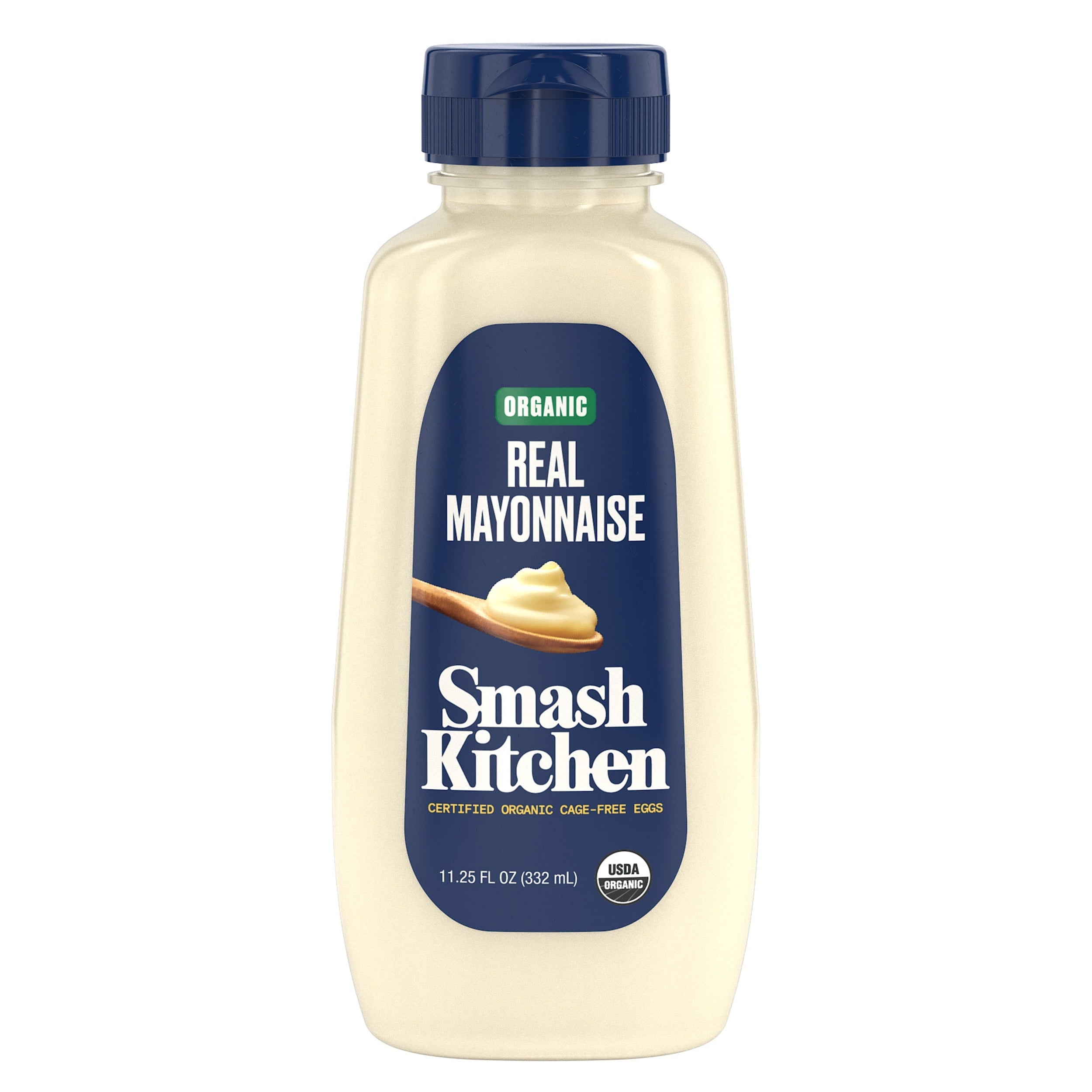 Smash Kitchen Organic Real Cage Free Mayonnaise, 11.25 fl oz Bottle, Case of 12