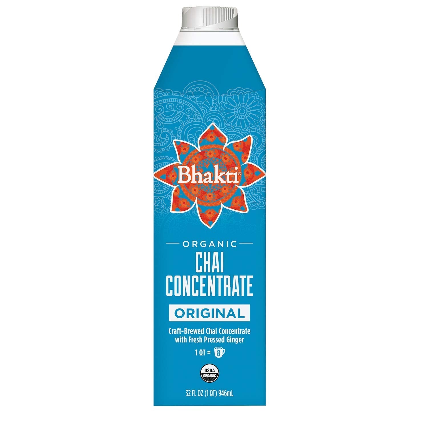 Bhakti Chai Concentrate, Case of 6, 32 Fluid Ounce
