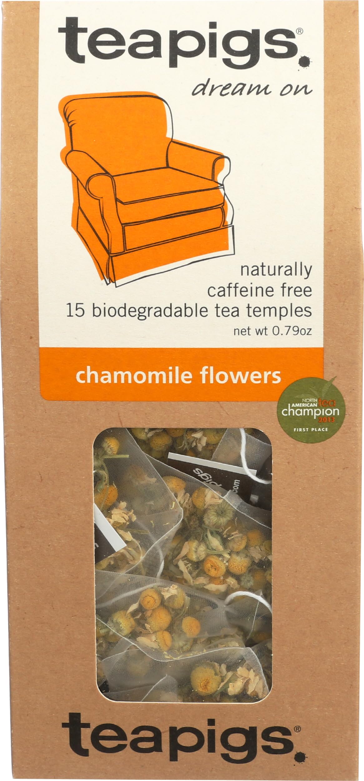 Teapigs Dream On Chamomile Flowers Tea, Case of 6, 15 Count