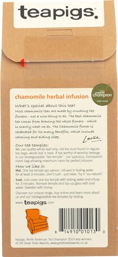 Teapigs Dream On Chamomile Flowers Tea, Case of 6, 15 Count