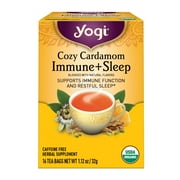 Yogi Cozy Cardamom Organic Herbal Wellness Tea, Case of 6, 16 Tea Bag Boxes