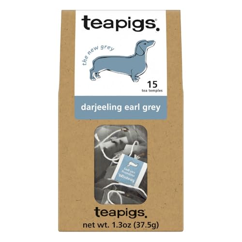 Teapigs Darjeeling Earl Grey Tea, Case of 6, 15 Count Boxes