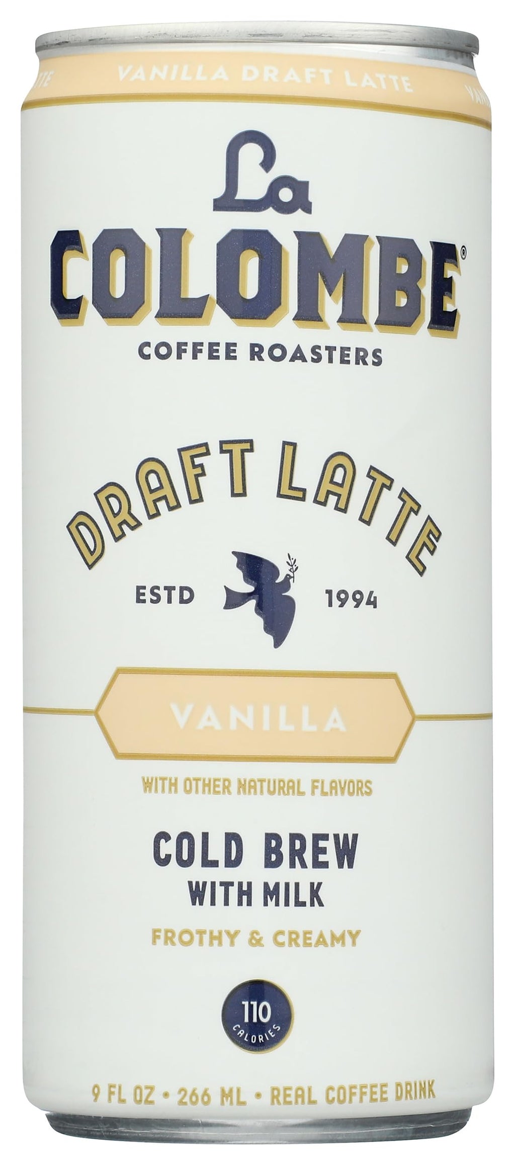 La Colombe Vanilla Draft Latte Coffee, Case of 12, 9 Fluid Ounce