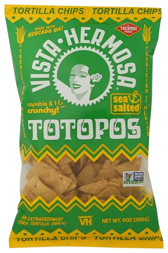Vista Hermosa Sea Salt Tortilla Chips, Case of 9, 9 Ounce