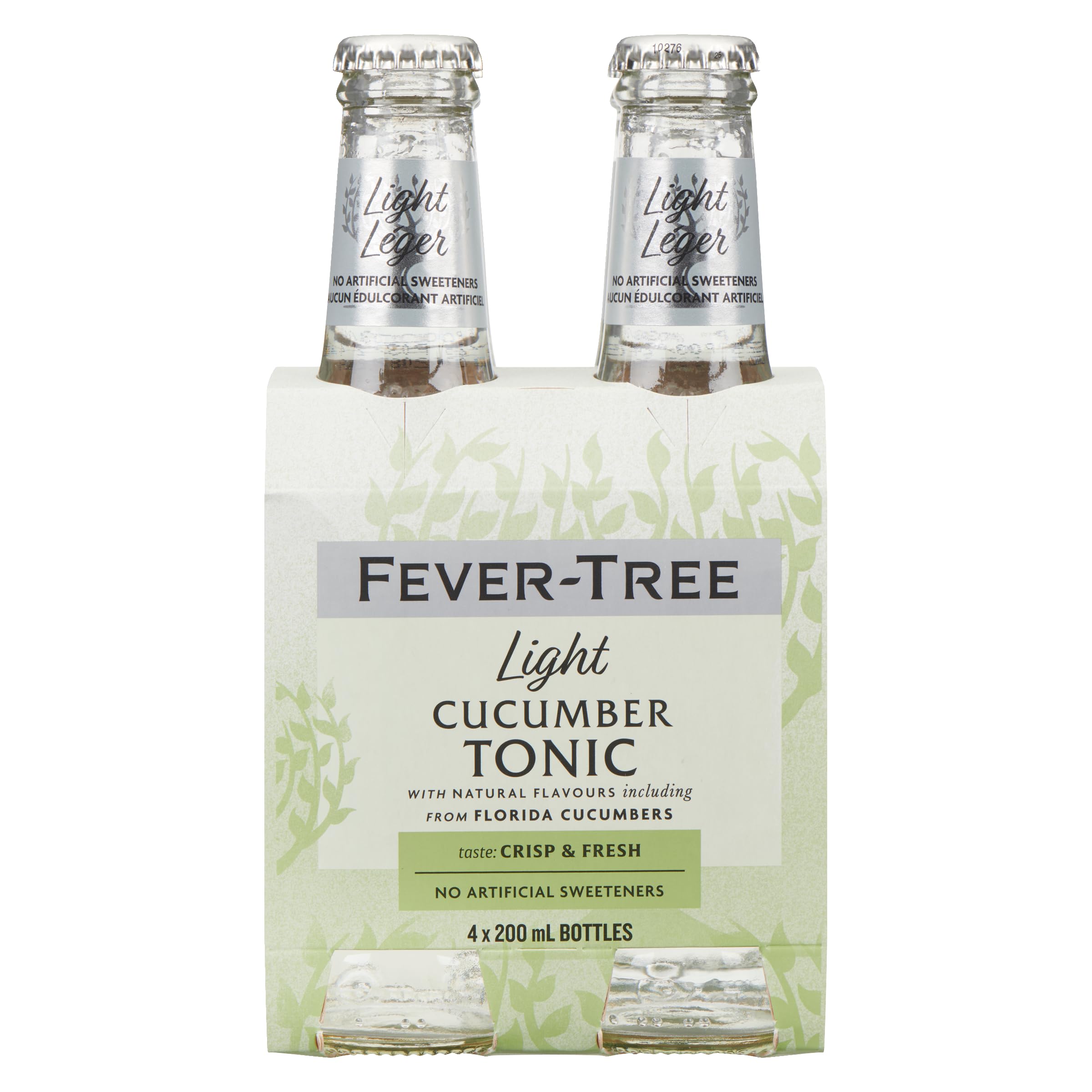 Fever-Tree Refreshingly Light Cucumber Tonic Water, Case of 6 Multipacks, 4 Count, 6.8 Fluid Ounce Bottles