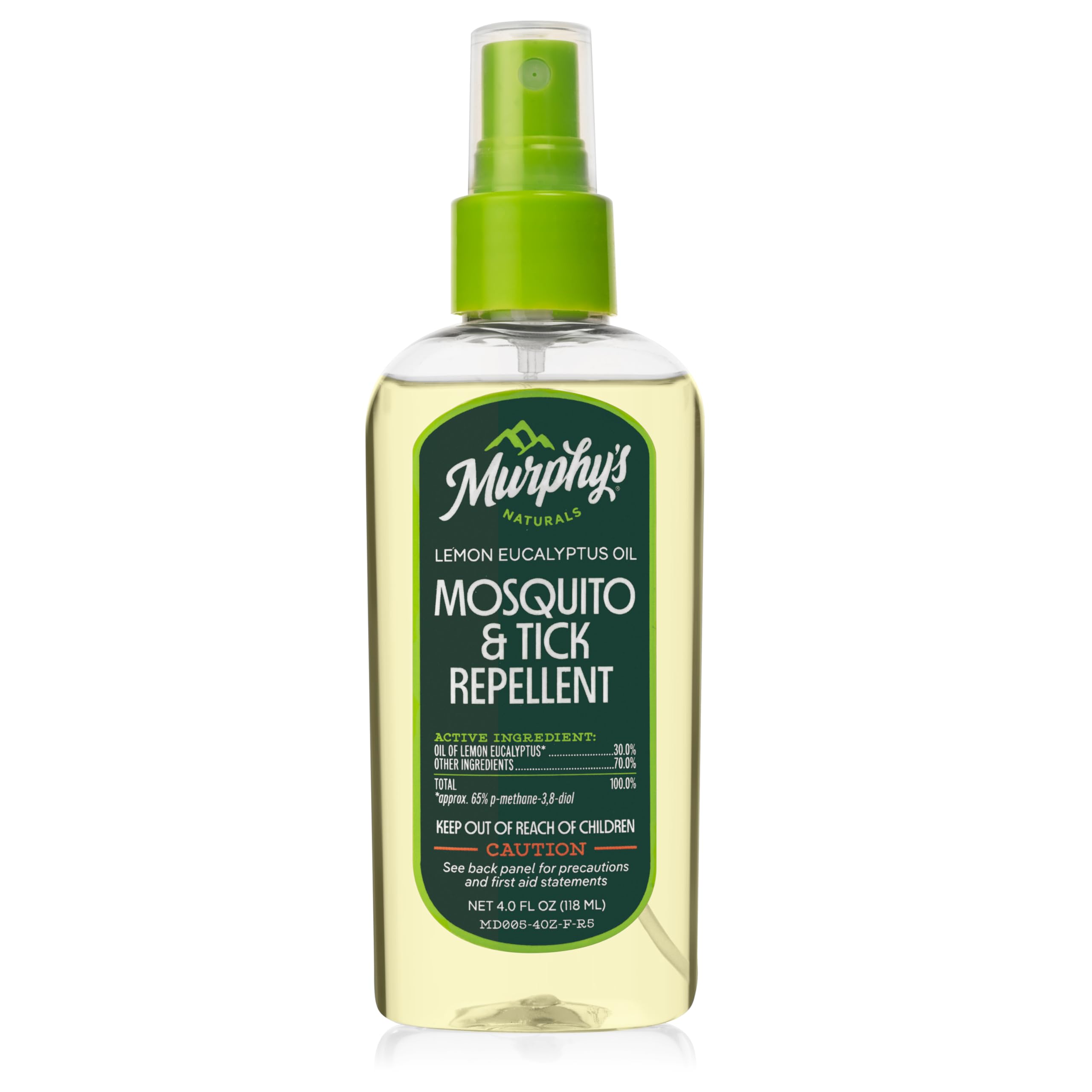 Murphy's Naturals Lemon Eucalyptus Oil Mosquito and Tick Repellent Spray, Case of 6, 4 Fluid Ounce