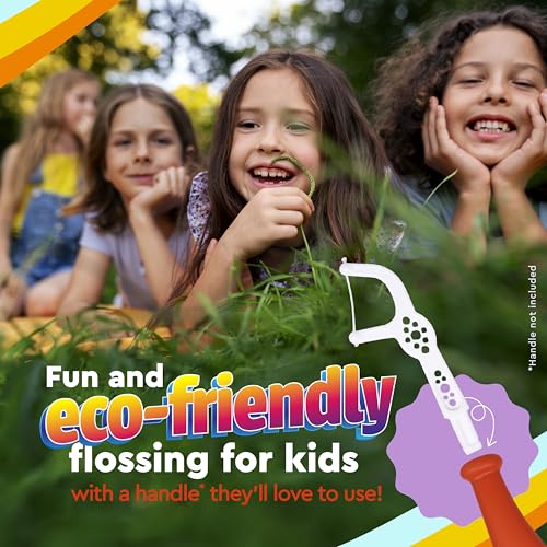 RADIUS Bubblegum EcoFlex Kids Floss Picks, 50 Count