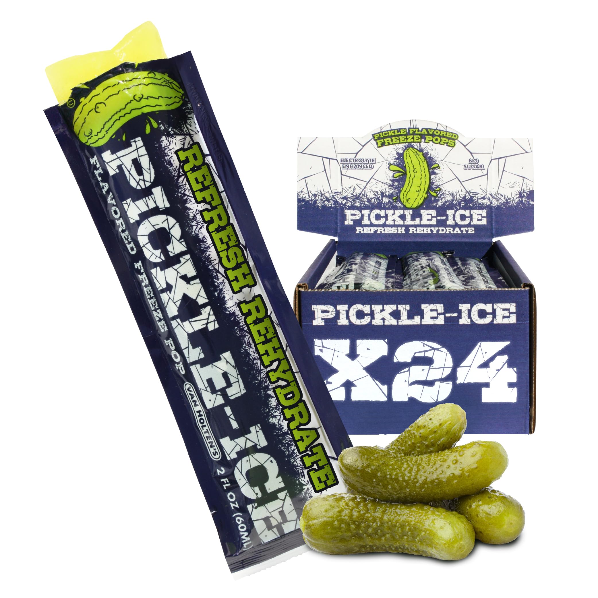 Van Holten's Pickle-Ice Freeze Pops, 24 Count