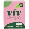 Viv For Your V Bamboo Double Wing Overnight Pads, 12 Count