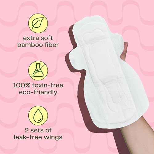 Viv For Your V Bamboo Double Wing Overnight Pads, 12 Count