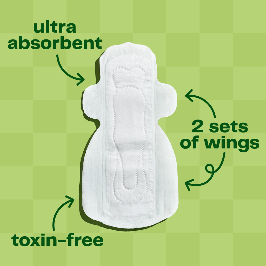 Viv For Your V Bamboo Double Wing Overnight Pads, 12 Count